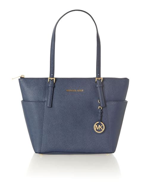 michael kors jet set tote navy|More.